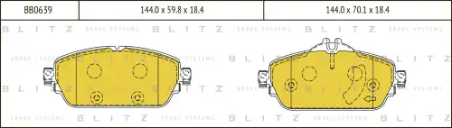 BLITZ bb0639 - колодки дисковые передние