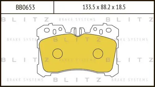 BLITZ bb0653 - колодки дисковые передние! с антискрипными пластинами\ Lexus LS460/LS600 4.6/5.0 06-09
