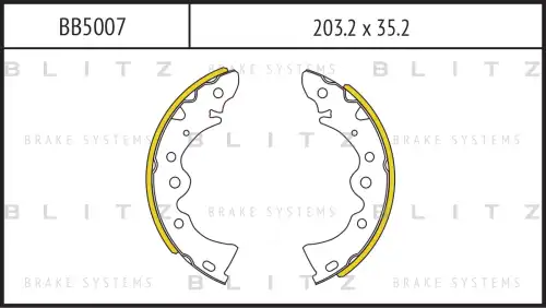 BLITZ bb5007 - колодки барабанные