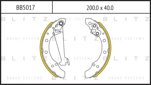 BLITZ bb5017 - колодки барабанные