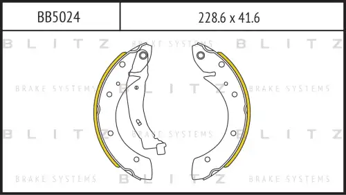 BLITZ bb5024 - Колодки тормозные барабанные /комплект 4 шт/