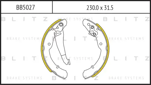 BLITZ bb5027 - колодки барабанные