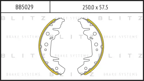 BLITZ bb5029 - колодки барабанные