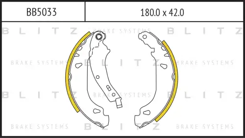 BLITZ bb5033 - Колодки тормозные барабанные /комплект 4 шт/