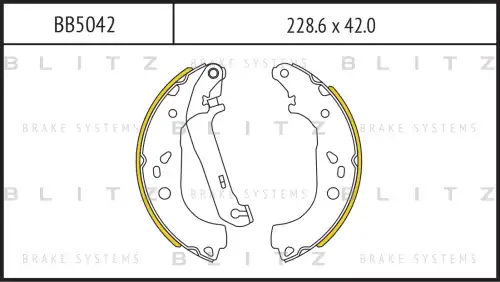 BLITZ bb5042 - Колодки тормозные барабанные FORD Focus 04->