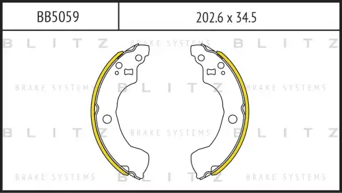 BLITZ bb5059 - колодки барабанные