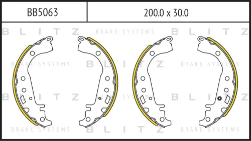 BLITZ bb5063 - колодки барабанные