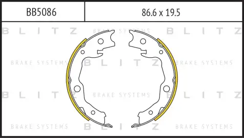 BLITZ bb5086 - колодки барабанные