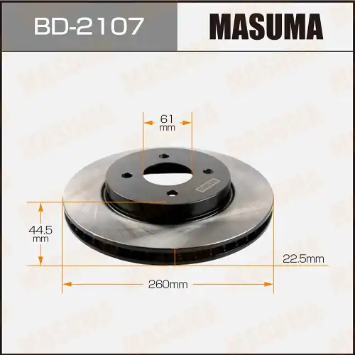 MASUMA bd2107 - диск тормозной! перед.\ Nissan Bluebird/Cube/Tiida 02>