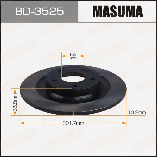MASUMA bd3525 - диск тормозной задний