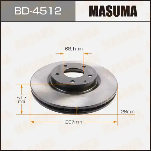 MASUMA bd4512 - диск тормозной передний