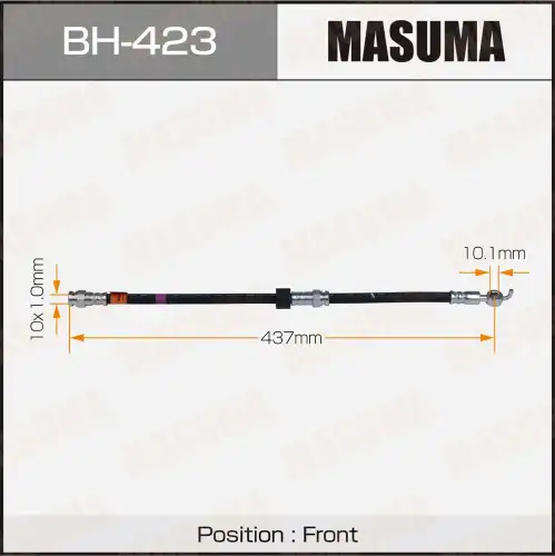 MASUMA bh423 - шланг тормозной задний! L=465 c ABS\ Mazda MX-3 1.6/1.8 91>