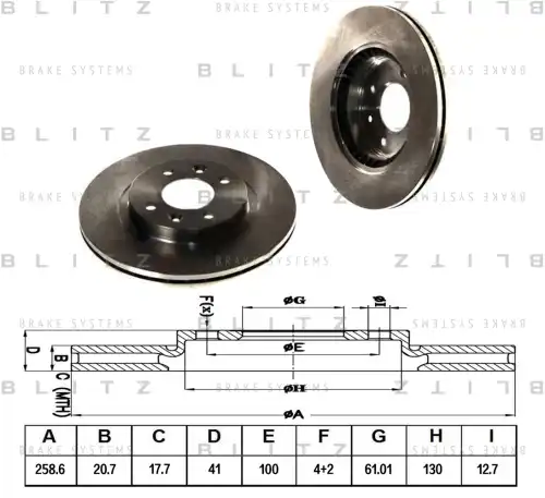 BLITZ bs0105 - диск тормозной