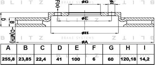BLITZ bs0112 - Диск тормозной