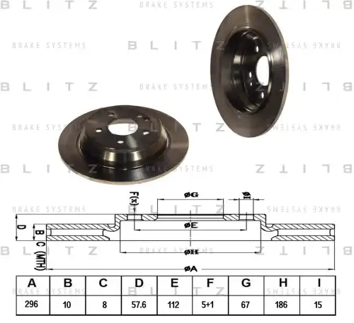BLITZ bs0194 - Диск тормозной