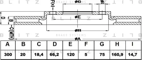 BLITZ bs0215 - диск тормозной задний