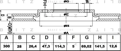 BLITZ bs0303 - Диск тормозной