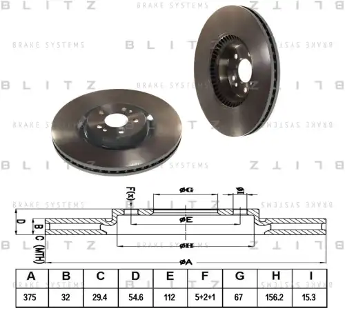 BLITZ bs0354 - Диск тормозной MERCEDES X164 06->
