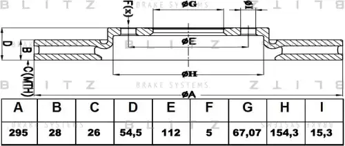 BLITZ bs0363 - Диск тормозной MERCEDES W211 02->