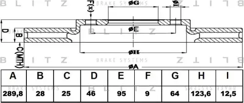 BLITZ bs0412 - Диск тормозной