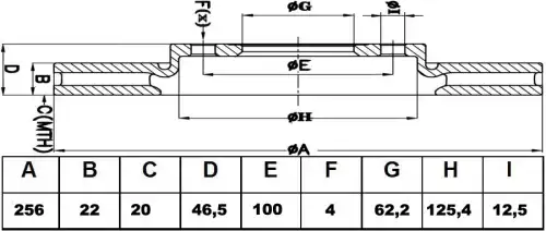 BLITZ bs0445 - Диск тормозной HYUNDAI I20 08->/KIA Rio 05->