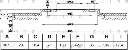 BLITZ bs0471 - Диск тормозной