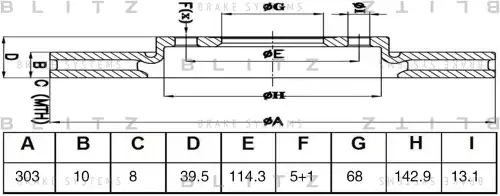 BLITZ bs0476 - диск тормозной