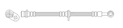K&K ft0493 - шланг тормозной передний правый! L=455\ Honda Accord VIII 2.0/2.4 03>