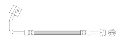 K&K ft1000 - шланг тормозной передний левый