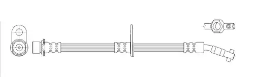 K&K ft2166 - шланг тормозной передний левый