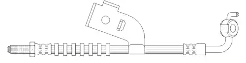 K&K ft3516 - шланг тормозной предний левый