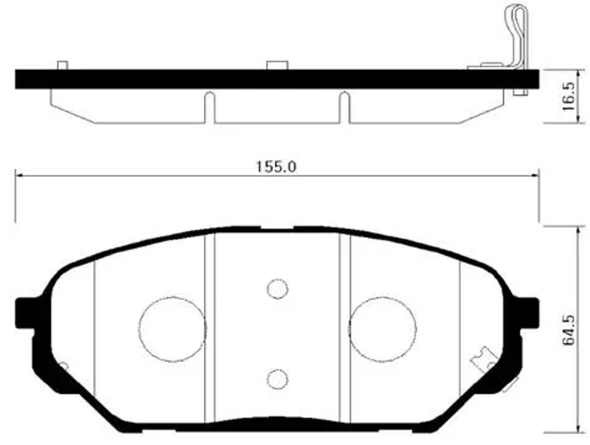 HSB hp0039 - Колодки тормозные дисковые передн HYUNDAI: VERACRUZ 07-09, IX55 07-