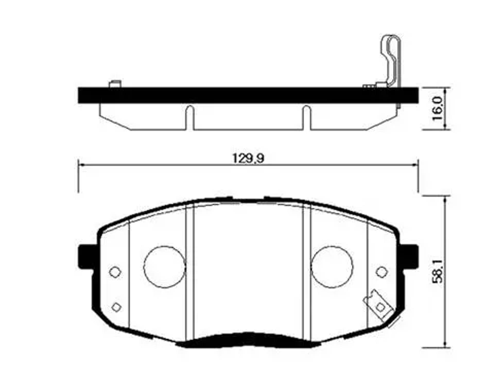 HSB hp0040 - Колодки тормозные дисковые передн HYUNDAI: I30 07-09 \ KIA: CEE'D 07-09, FORTE 08-10, CARENS 02-06