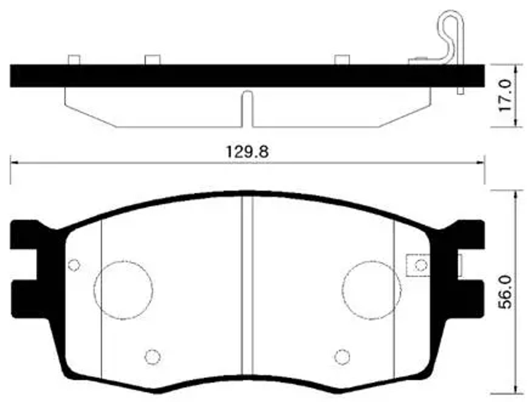 HSB hp1034 - Колодки тормозные дисковые передн HYUNDAI: ACCENT 05-09 \ KIA: RIO 06-09, PRIDE 05-