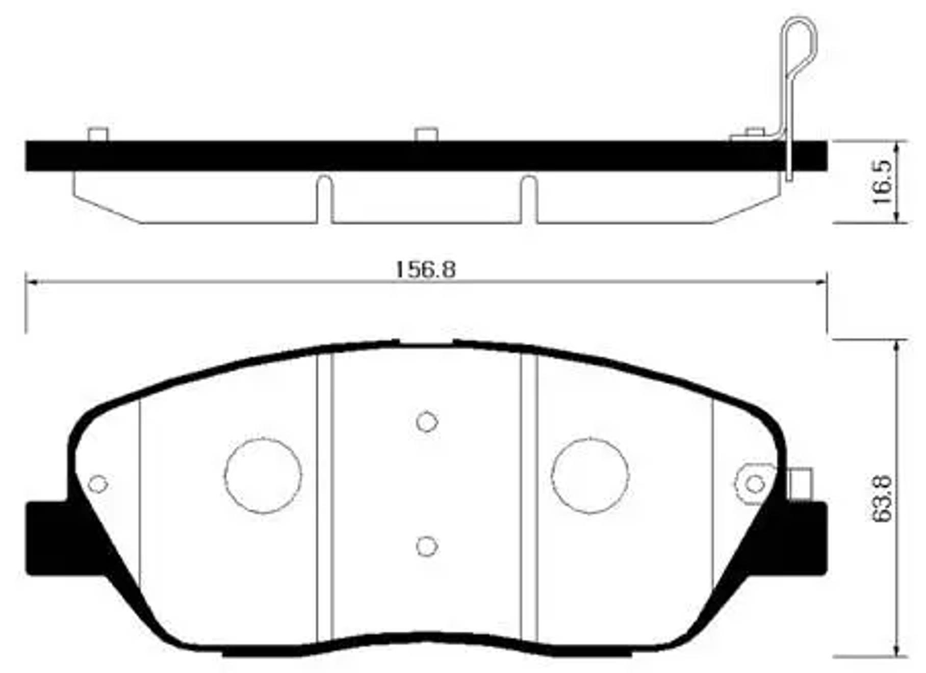 HSB hp1042 - Колодки тормозные дисковые передн KIA: MOHAVE 08-