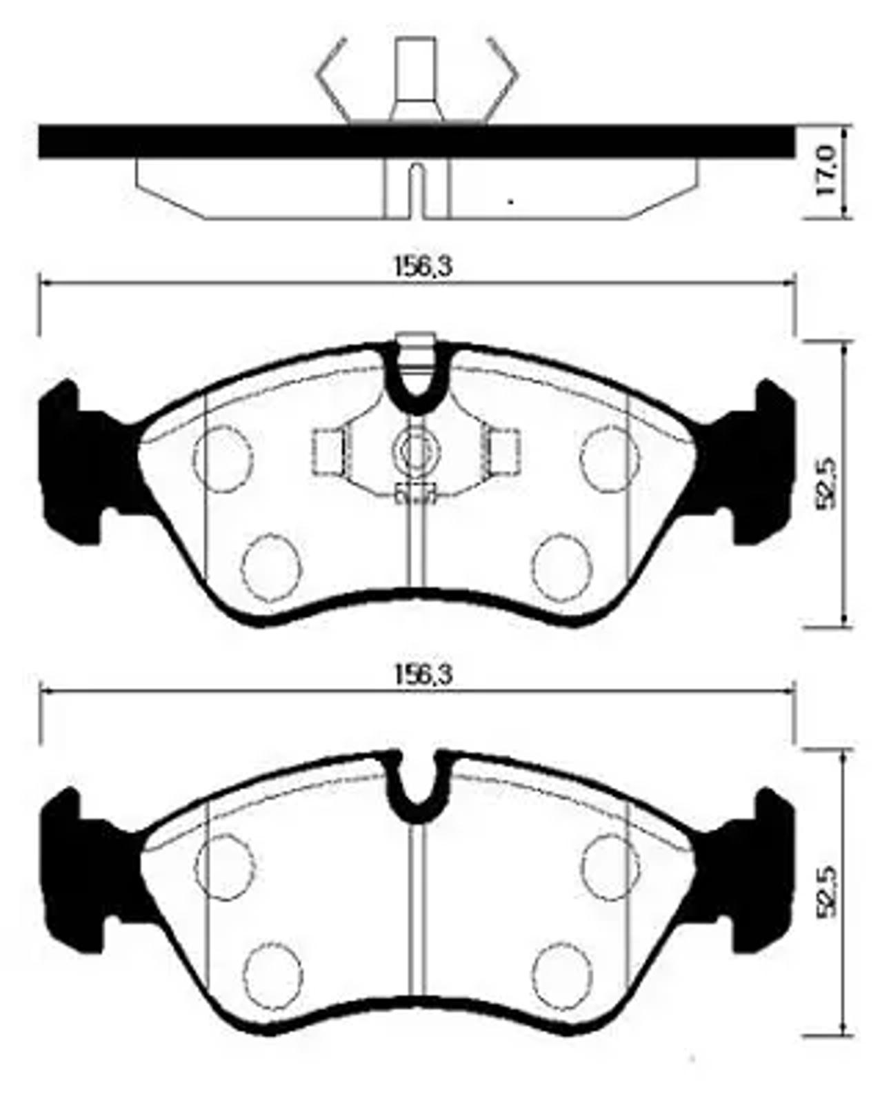 HSB hp2004 - Колодки тормозные дисковые передн DAEWOO: LANOS 99-00, NUBIRA 97-03, CIELO 94-98, ESPERO 91-99, NEXIA 95-97