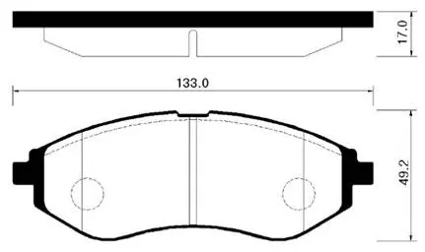HSB hp2011 - Колодки тормозные дисковые передн DAEWOO: AVEO 02-05, KALOS 02-04 \ CHEVROLET: AVEO 04-09, OPTRA 04-08, KALOS 05- \ CITROEN: XSARA 00-05 \ SUZUKI: FORENZA 04-08, SWIFT 07-08