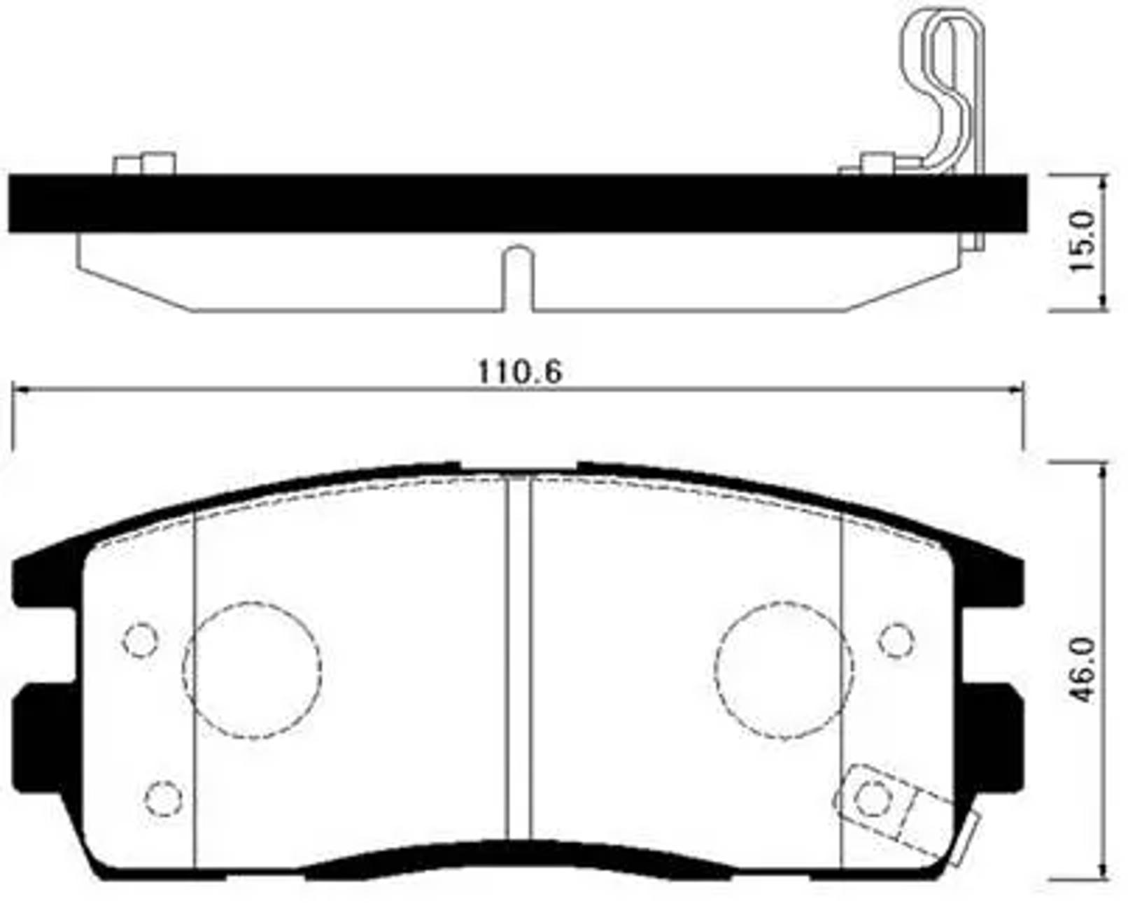 HSB hp2019 - Колодки тормозные дисковые задн CHEVROLET: CAPTIVA 06-09 \ OPEL: ANTARA 06-09