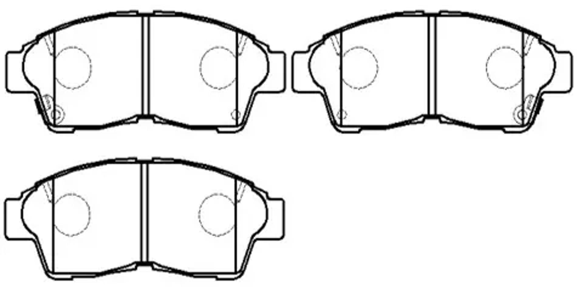 HSB hp5001 - Колодки тормозные дисковые передн TOYOTA: CAMRY 91-01, CARINA E 91-01, COROLLA 92-00, PICNIC 96-01, RAV 4 94-00