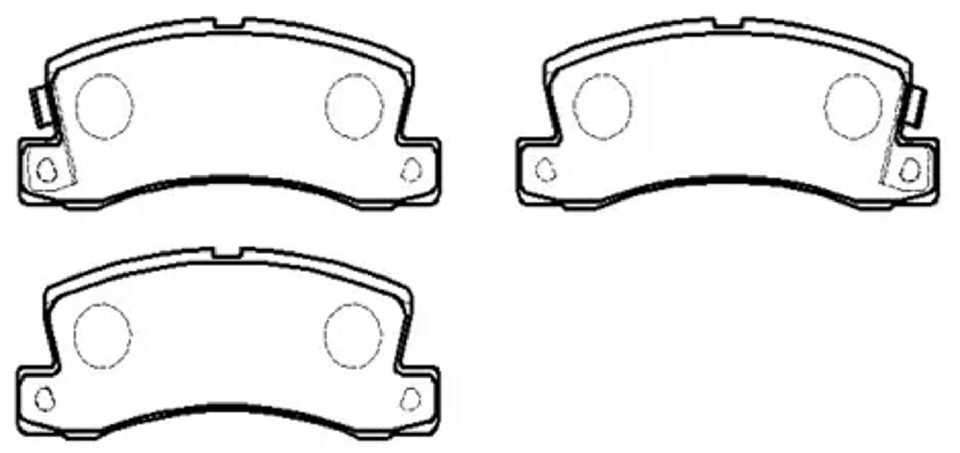 HSB hp5008 - Колодки тормозные дисковые задн TOYOTA: COROLLA 84-02, CAMRI 91-01, CELICA 89-99