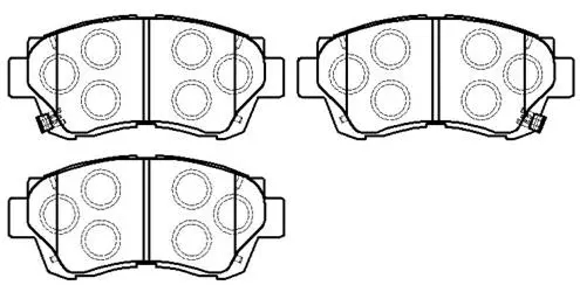 HSB hp5034 - Колодки тормозные дисковые передн LEXUS: ES300 89-97, LS400 89-94 \ TOYOTA: CAMRY 91-96, CELICA 93-99, SIENNA 98-03