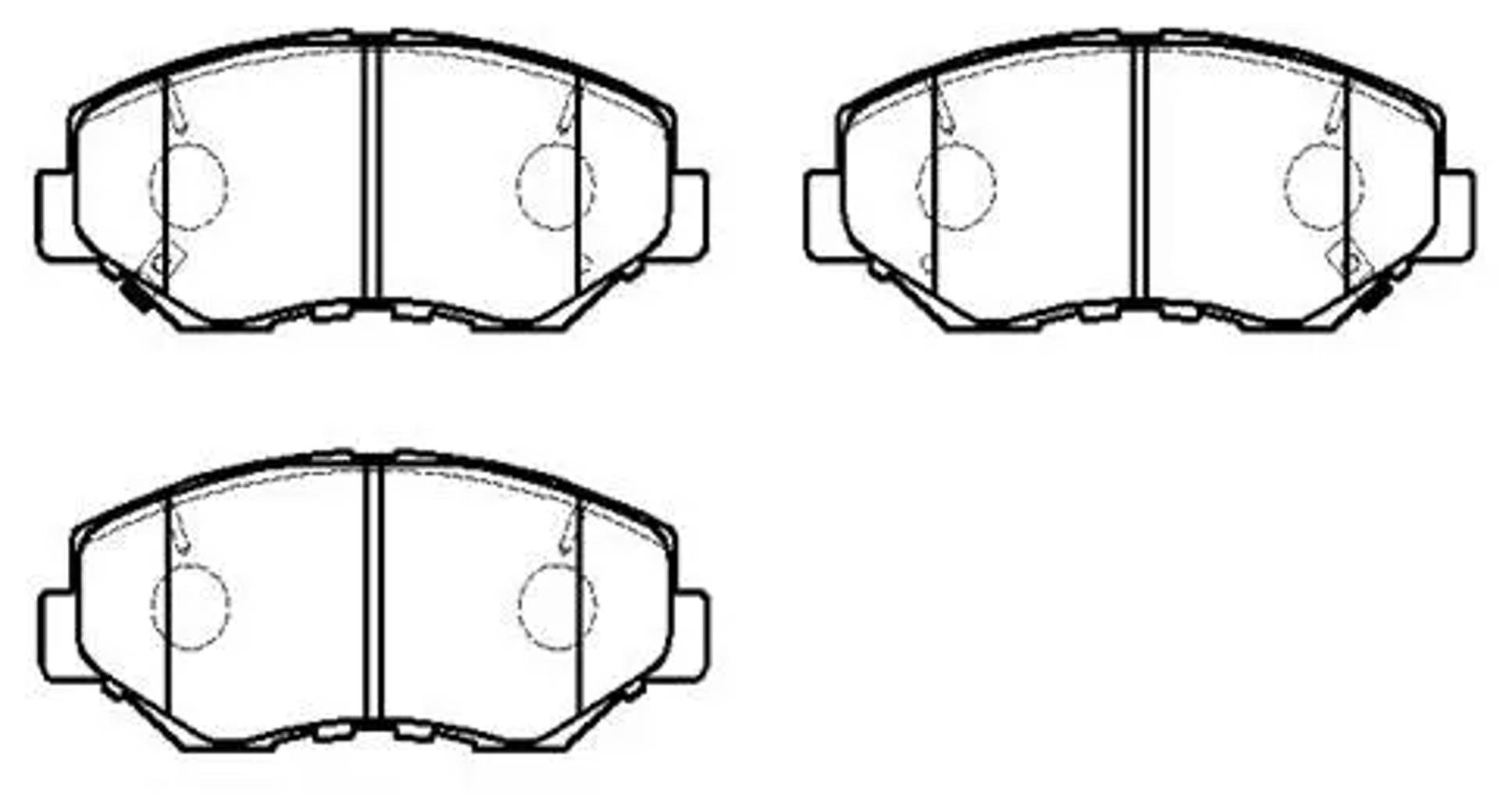 HSB hp5096 - Колодки тормозные дисковые передн HONDA: ACCORD 03-07, CR-V 02-06, Element 03-09