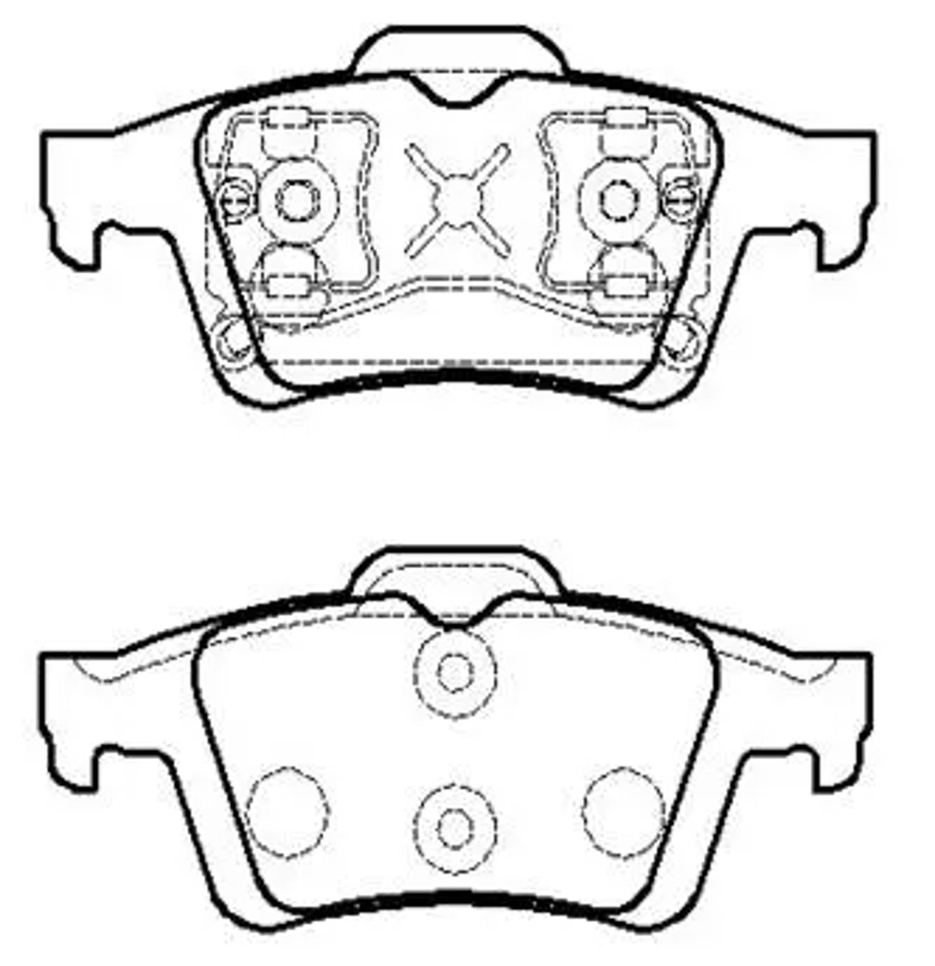 HSB hp5142 - Колодки тормозные дисковые задн MAZDA: 3 04- \ FORD Focus 03.10- \ SAAB 9-3 02.9-03.12 \ VOLVO S40?, V50 04.1- \ NISSAN Primera(P12, WP12) 02.3-