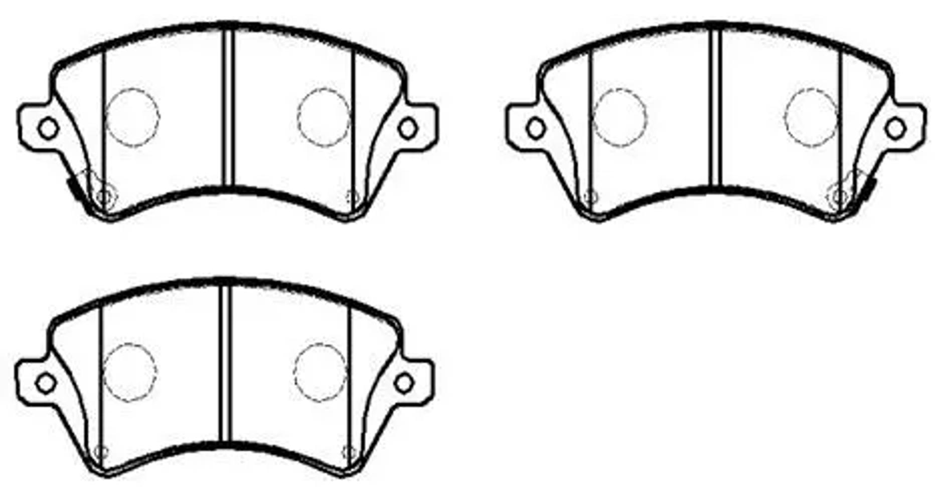 HSB hp5145 - Колодки тормозные дисковые передн TOYOTA: COROLLA 01 -, COROLLA седан 02 -, COROLLA универсал 01 -