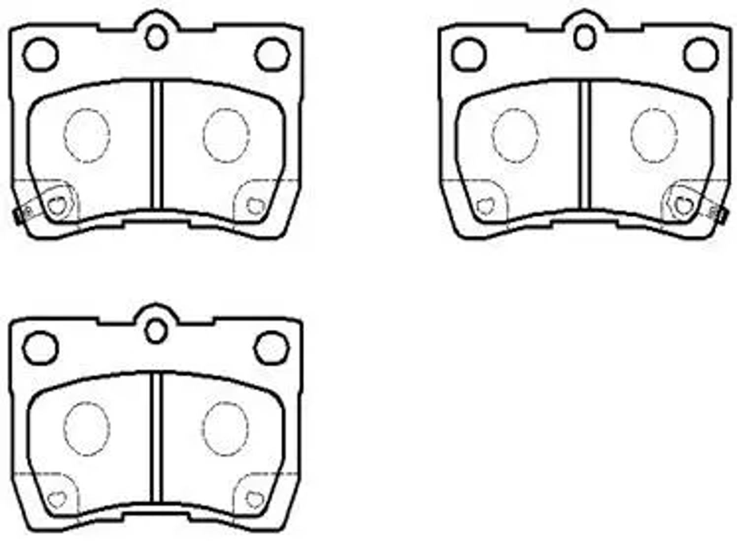 HSB hp5174 - Колодки тормозные дисковые TOYOTA: Crown 03.12- \ LEXUS: GS430 06-: LEXUS: IS200, 250, GS300, 430