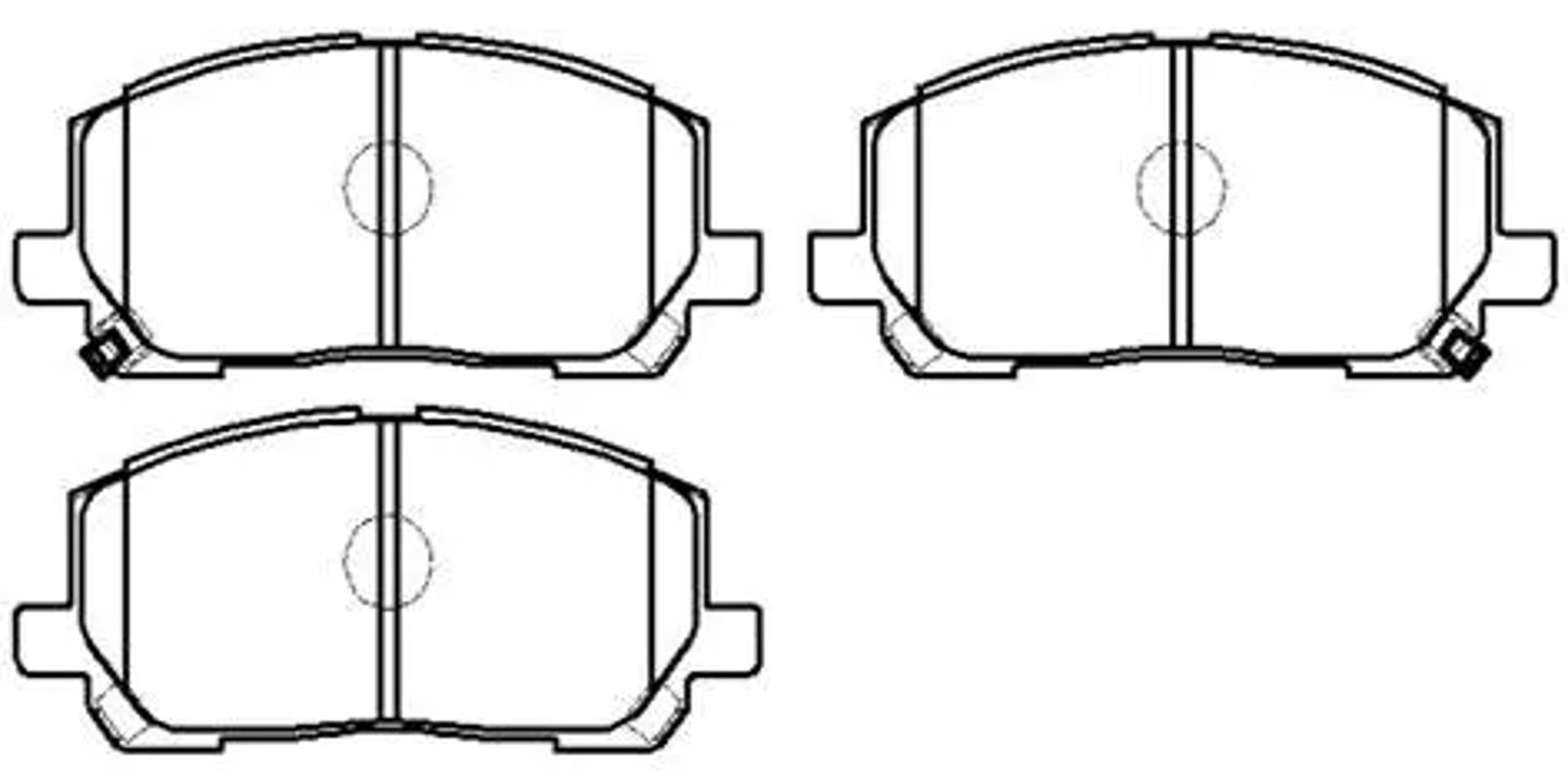 HSB hp5202 - Колодки тормозные дисковые передн LEXUS: RX 00-03 \ TOYOTA: HIGHLANDER 03-07
