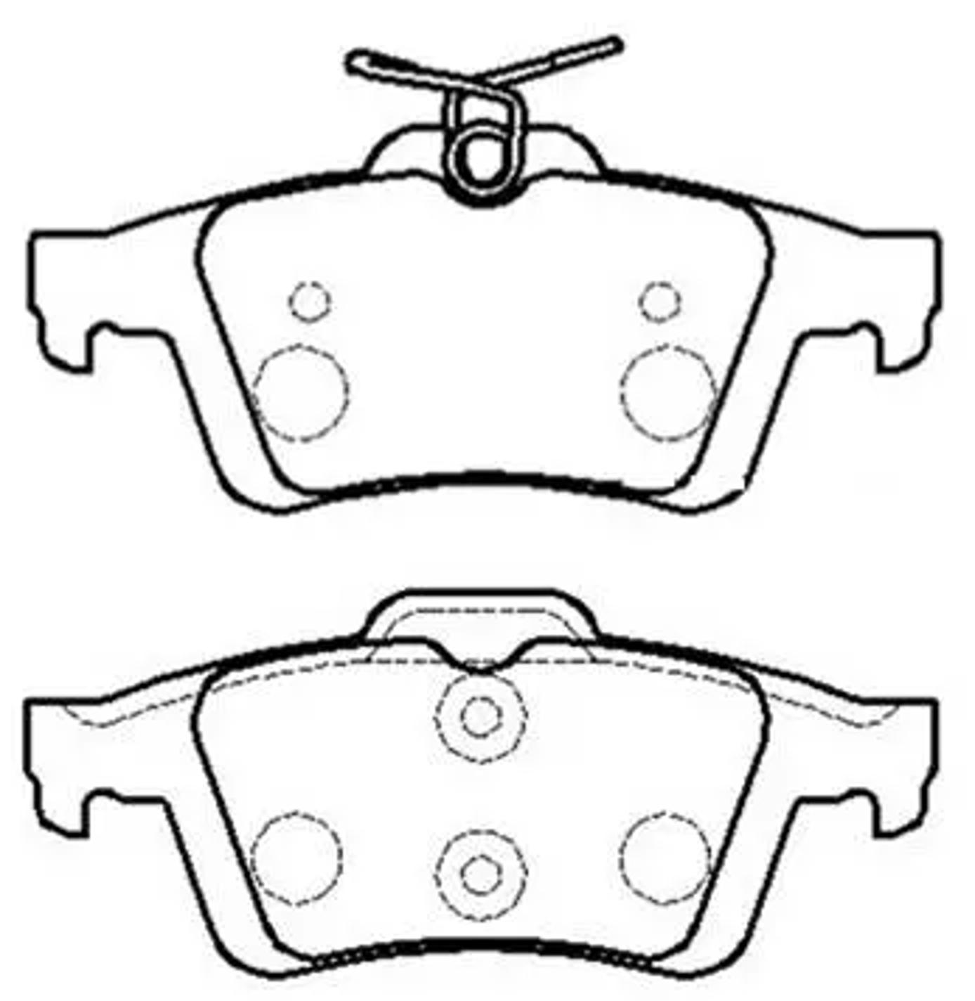 HSB hp8225 - Колодки тормозные дисковые задн FORD: C-MAX 07-, FOCUS C-MAX 03-07, FOCUS II 04-, FOCUS II Turnier 04-, FOCUS II кабрио 06-, FOCUS II седан 05-, TOURNEO CONNECT 02-, TRANSIT CON