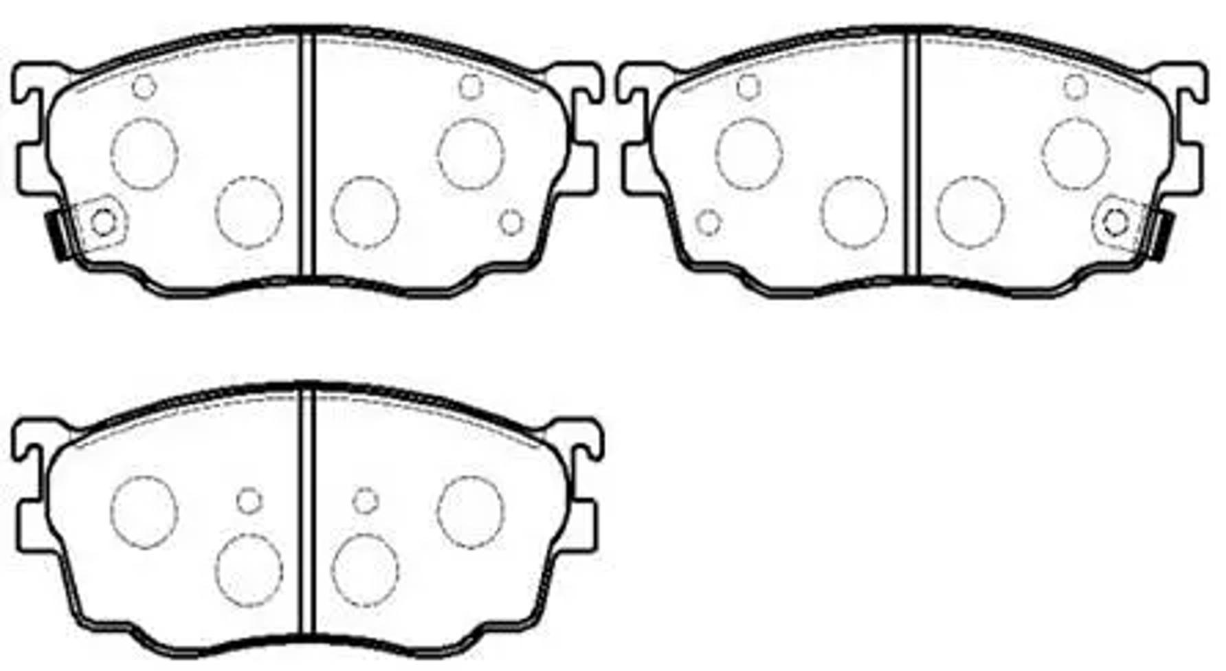 HSB hp8235 - Колодки тормозные дисковые MAZDA: 626 (2500) 97.8-