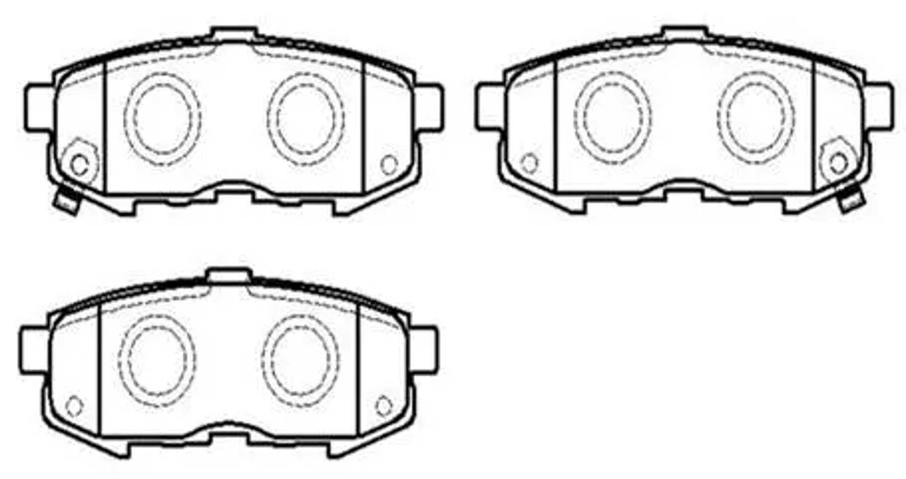 HSB hp8262 - Колодки тормозные дисковые задн MAZDA: MPV II 2.0 DI, 2.3 99-
