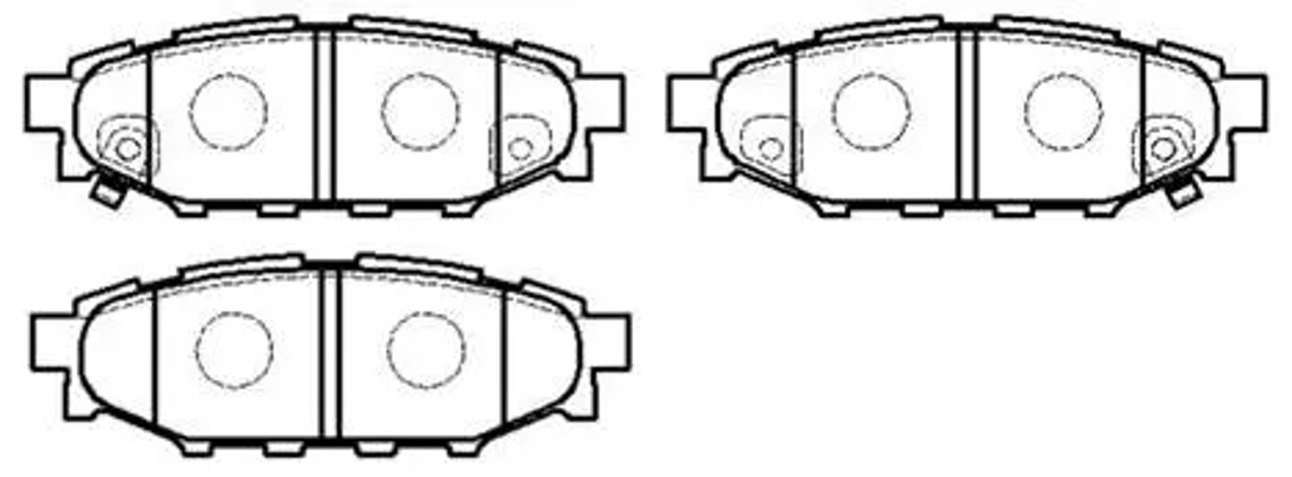 HSB hp8433 - Колодки тормозные дисковые задн SUBARU: FORESTER 08 - , IMPREZA Наклонная rяя часть 08 - , LEGACY IV 03 - , LEGACY IV универсал 03 - , OUTBACK 03 -